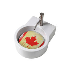 TURN lavabo d'appoggio bianco + piastra Canada - Bagno Italiano