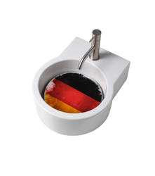 TURN lavabo d'appoggio bianco + piastra Germania - Bagno Italiano
