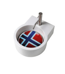 TURN lavabo d'appoggio bianco + piastra Norvegia - Bagno Italiano
