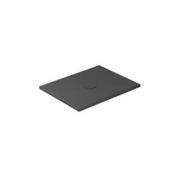 FOLIA Piatto doccia ceramica rettangolare cm. 90x70 finitura nero matt h. 3 cm - Bagno Italiano