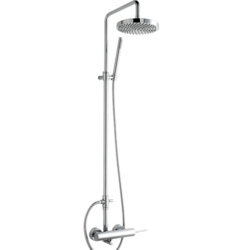 THOR Monocomando doccia esterno con colonna, deviatore, soffione, flessibile e doccia - Bagno Italiano