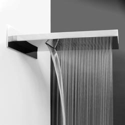 STRONG Soffione mensola a pioggia+cascata 550x280xh32 in acciaio inox - Bagno Italiano