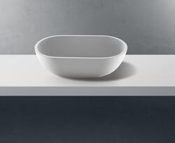 SOLID SURFACE - CORIAN Lavabo da appoggio cm 65 finitura bianco - Bagno Italiano