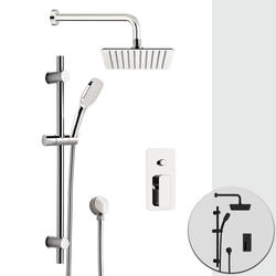 TIARA set doccia completo finitura cromo  SOFFIONE CM 20X20 - Bagno Italiano