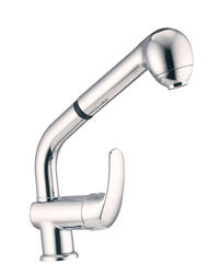 KITCHEN PROGRAM Monocomando lavello con doccetta estraibile alta finitura  terra di francia - Bagno Italiano