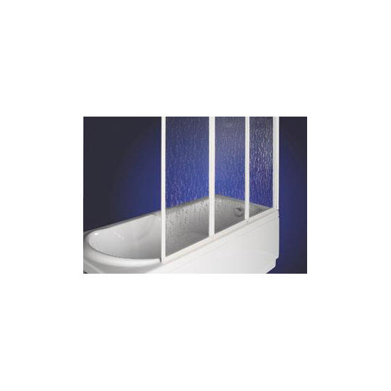 KETCH Pieghevole vasca finitura argento satinato 4 ANTE acrilico (misura 160 h.140) - Bagno Italiano