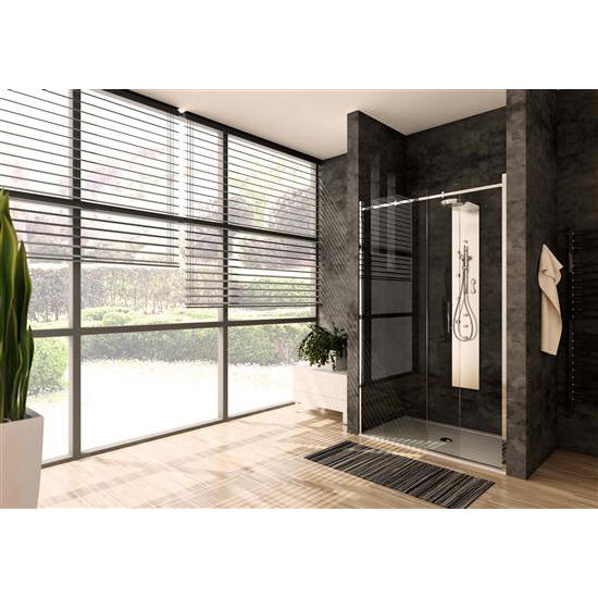 QUBO Porta doccia 140 cm finitura cromo lucido (misura 137/140 h.195) - Bagno Italiano