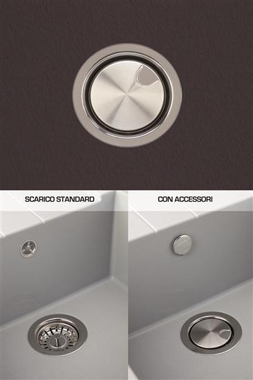 ELEGANCE 116.20 Lavello cucina a due vasche più scolapiatti - Bagno Italiano