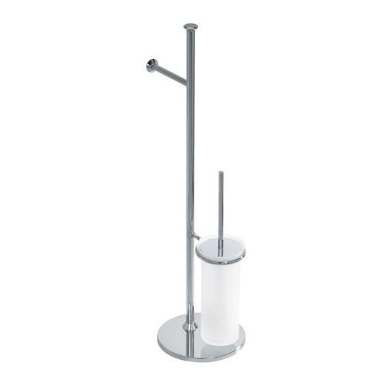 CLASSICA Piantana porta rotolo e porta scopino - Bagno Italiano