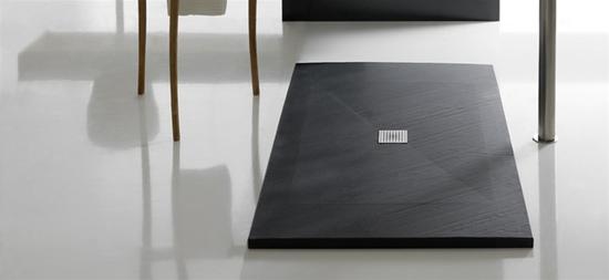 PIANA piatto doccia ultra flat 3 cm in Mineralstone 70x90 finitura nero - Bagno Italiano