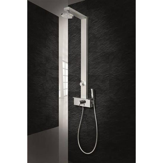 GEMMA PLUS pannello doccia  in alluminio con soffione in acciaio inox - Bagno Italiano