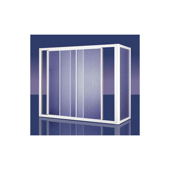 ORION BATH Sopravasca finitura bianco 180 cm trasparente (misura 175/180 h.140) - Bagno Italiano