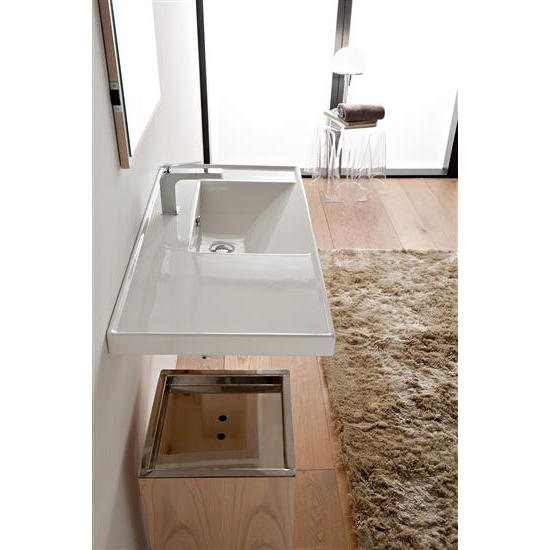 ML 90x47 SX lavabo da incasso o sospeso - Bagno Italiano