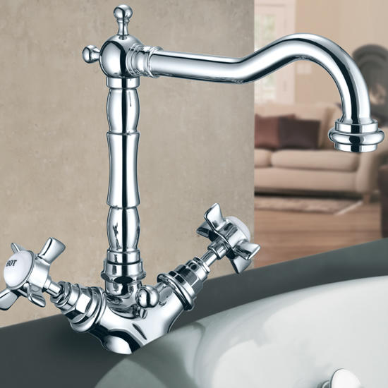 LIVINGSTONE 961 monoforo lavabo con canna alta - Bagno Italiano