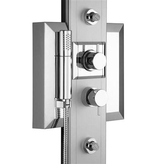 PRISMA pannello doccia in alluminio anodizzato e abs h.140 cm - Bagno Italiano