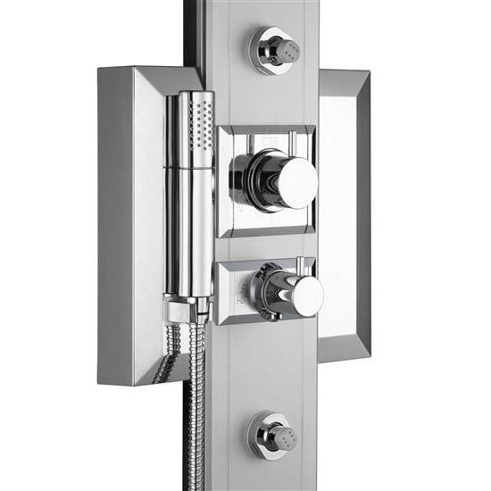 PRISMA pannello doccia in alluminio anodizzato e abs h.140 cm - Bagno Italiano