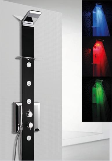 PRISMA CROMOTERAPIA pannello doccia in alluminio anodizzato e abs h.185 cm - Bagno Italiano