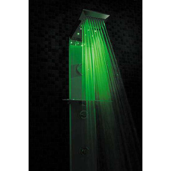 PRISMA CROMOTERAPIA pannello doccia in alluminio anodizzato e abs h.185 cm - Bagno Italiano