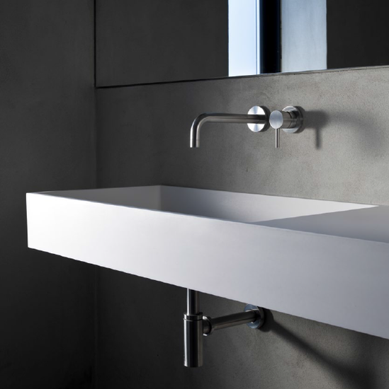 MINIMAL miscelatore lavabo incasso in acciaio inox  - Bagno Italiano