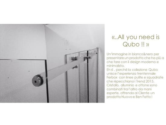 QUBO Porta doccia 120 cm finitura cromo lucido (misura 117/120 h.195) - Bagno Italiano