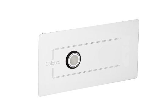 TOP COLOURS soffione cromoterapia da incasso in acciaio inox. Quadrato 400x400 con pulsantiera - Bagno Italiano