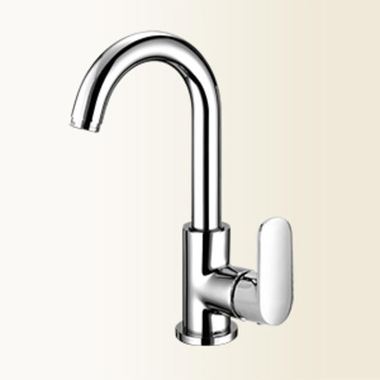 MIA Miscelatore per lavabo con canna alta girevole senza scarico - Bagno Italiano