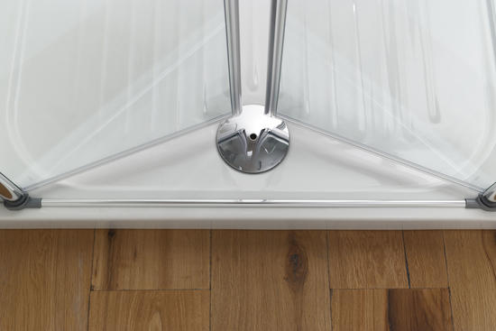 SALOON DOOR Porta 2 ante battente finitura cromo 100 cm trasparente (misura 95/100 h.185) - Bagno Italiano