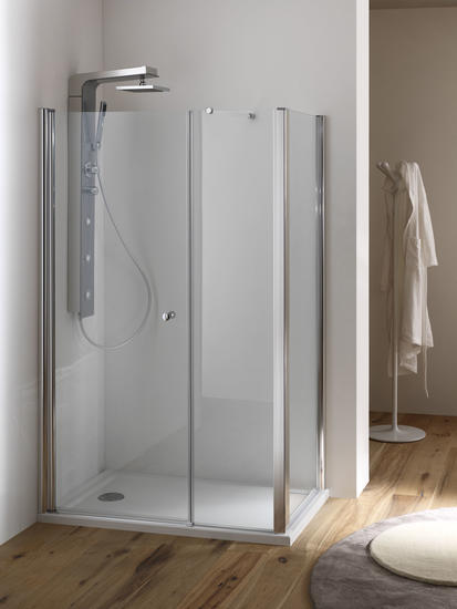 SIRIO DOOR Porta battente finitura bianco 100 cm trasparente (misura 95/100 h.195) - Bagno Italiano