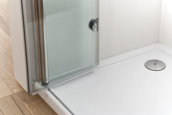 VEGA Box doccia Angolare con porte soffietto con cerniera finitura cromo 90 cm (misura 88/90-88/90 h.195) - Bagno Italiano