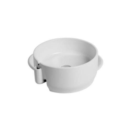 UKIYO-E Lavabo da appoggio tondo 42 + piano in ceramica - Bagno Italiano