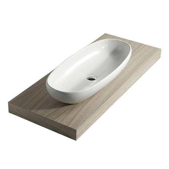 EL 1.2 lavabo cm 87 ciotola ovale da appoggio - Bagno Italiano