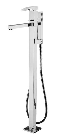CRYSTAL Monocomando vasca a pavimento con kit doccia - Bagno Italiano