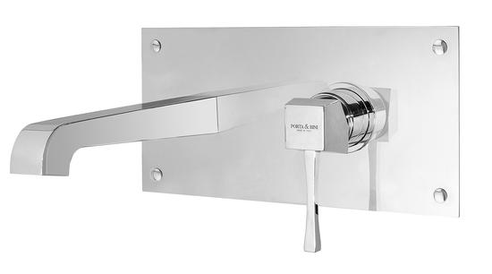 EOS Monocomando lavabo a muro piastra unita - Bagno Italiano