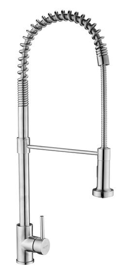 FRIDA Monocomando lavello alto con molla in acciaio inox AISI 304 - Bagno Italiano