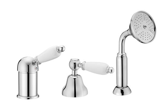 NEW OLD Batteria monocomando bordo vasca con deviatore e doccetta - Bagno Italiano