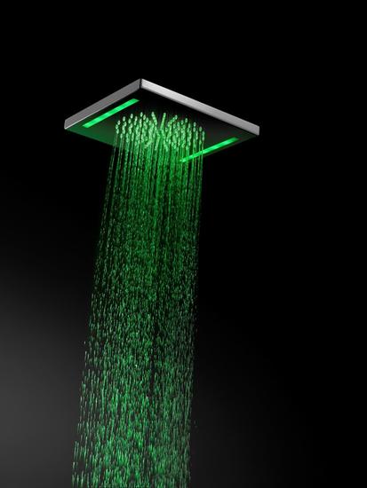 BAGNO ITALIANO - IRIS soffione doccia in acciaio inox a led cm. 26x26 con cromoterapia - Bagno Italiano