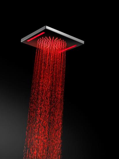 BAGNO ITALIANO - IRIS soffione doccia in acciaio inox a led cm. 26x26 con cromoterapia - Bagno Italiano