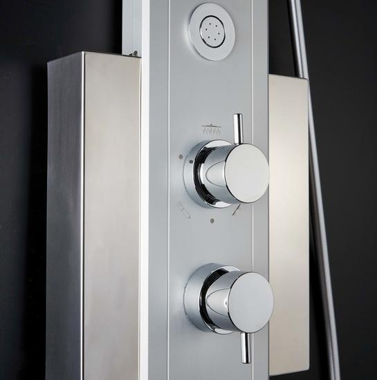 EVO 140 pannello doccia in alluminio anodizzato e abs h.140 cm - Bagno Italiano