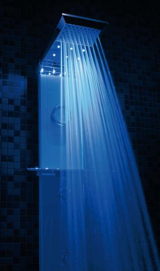 EVO 185 pannello doccia in alluminio anodizzato e abs h.185 cm - Bagno Italiano