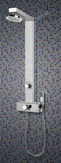 GEMMA PLUS pannello doccia  in alluminio con soffione in acciaio inox - Bagno Italiano