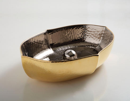 OYSTER lavabo d'appoggio extraluxury platinum&gold - Bagno Italiano