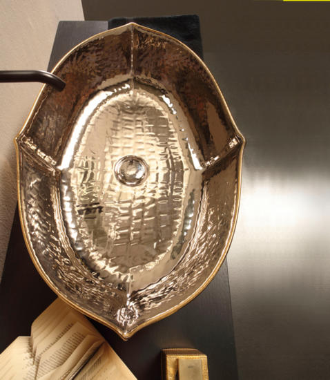 OYSTER lavabo d'appoggio extraluxury platinum&gold - Bagno Italiano