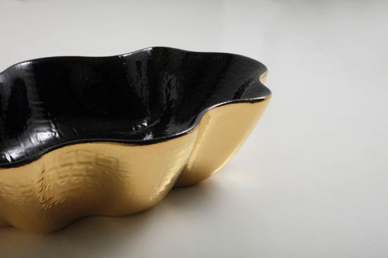 SEASTAR lavabo d'appoggio extraluxury black&gold - Bagno Italiano