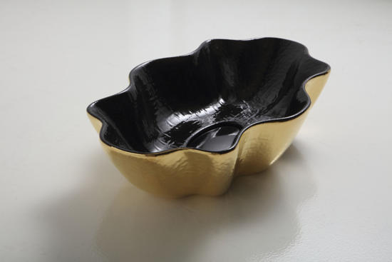 SEASTAR lavabo d'appoggio extraluxury black&gold - Bagno Italiano