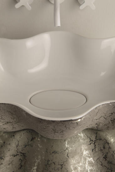 SEASTAR lavabo d'appoggio unique white&platinum - Bagno Italiano