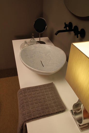 AFYA lavabo d'appoggio pitone bianco - Bagno Italiano