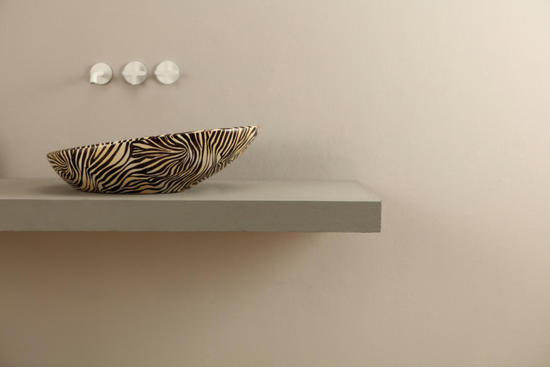 BIKO lavabo d'appoggio zebra arancio - Bagno Italiano
