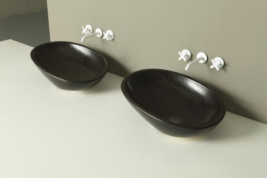 BIKO lavabo d'appoggio pitone nero - Bagno Italiano