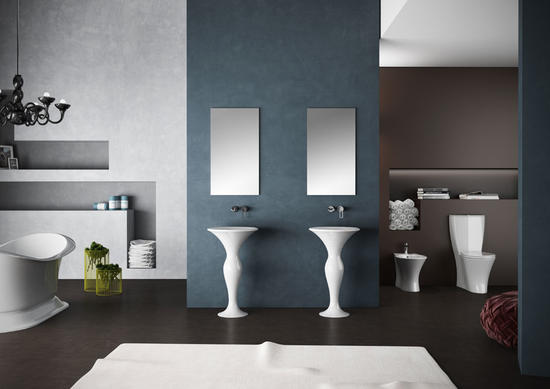 FORMOSA Lavabo freestanding tondo su colonna - Bagno Italiano