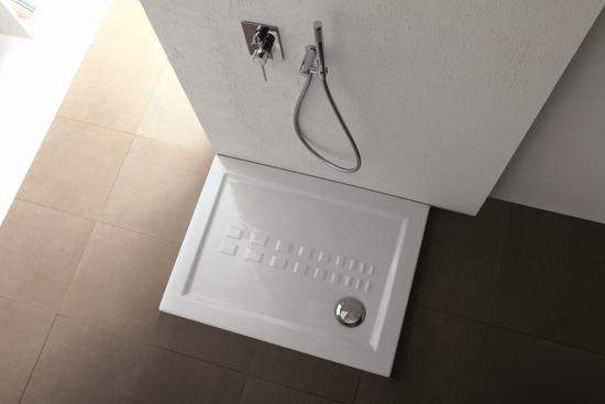 IBIS RECTANGULAR piatto doccia 80X120 extra piatto in ceramica con antiscivolo h. 5,5 cm - Bagno Italiano